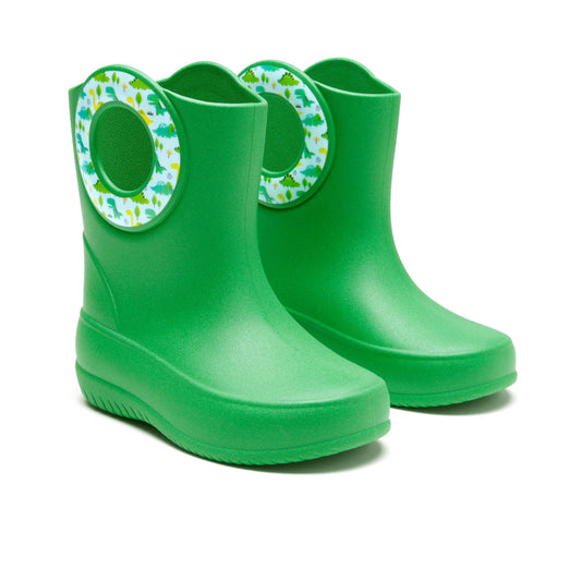 Kendall Toddler Rain Boot | Green Dinos
