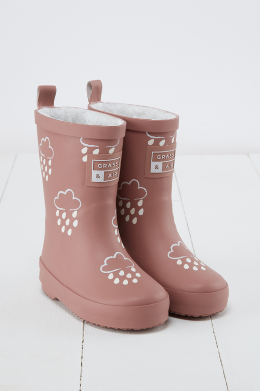 Rose | Color-Changing Fleece-Lined Rainboots