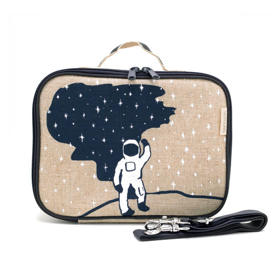 Washable Linen Insulated Lunch Box | Spaceman