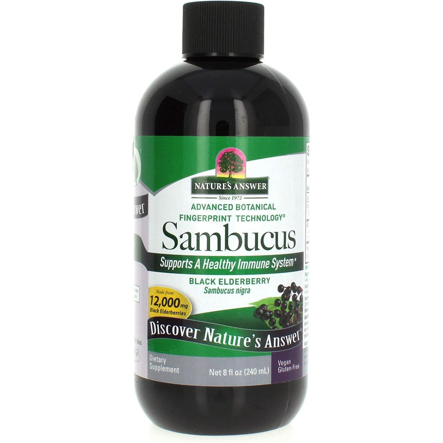 Nature's Answer Sambucus Dietary Supplement Black Elderberry | 8oz