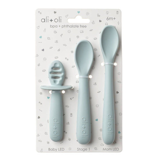 3-pc Multi Stage Spoon Set for Baby | Blue 6m+