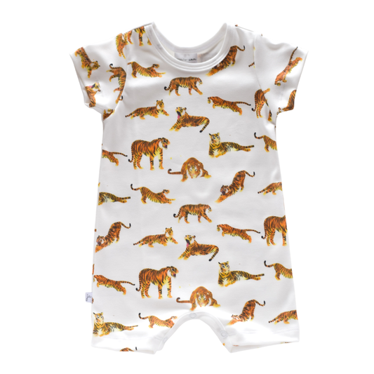 Organic Romper - tigers