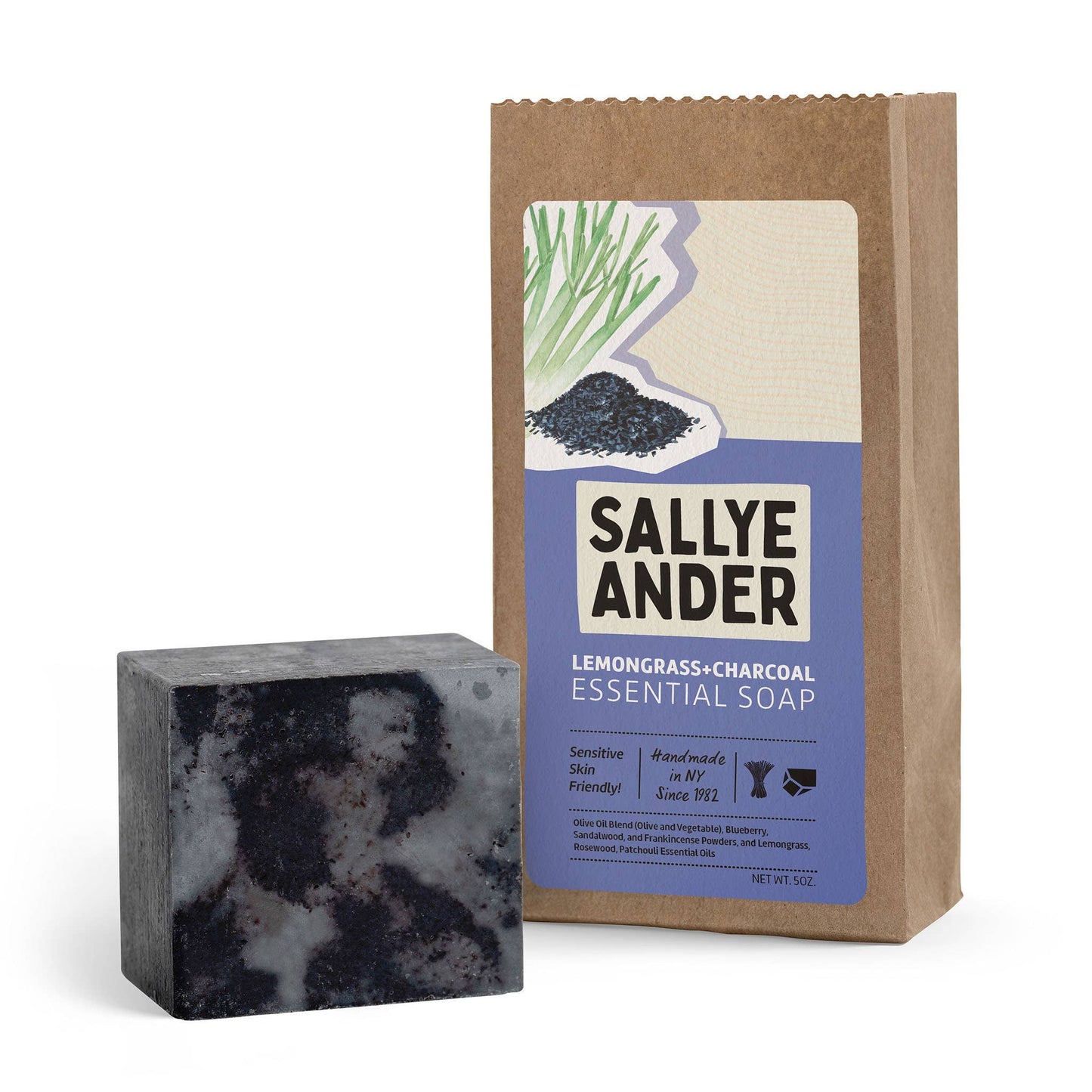 SallyeAnder Bar Soap | Charcoal + Lemongrass
