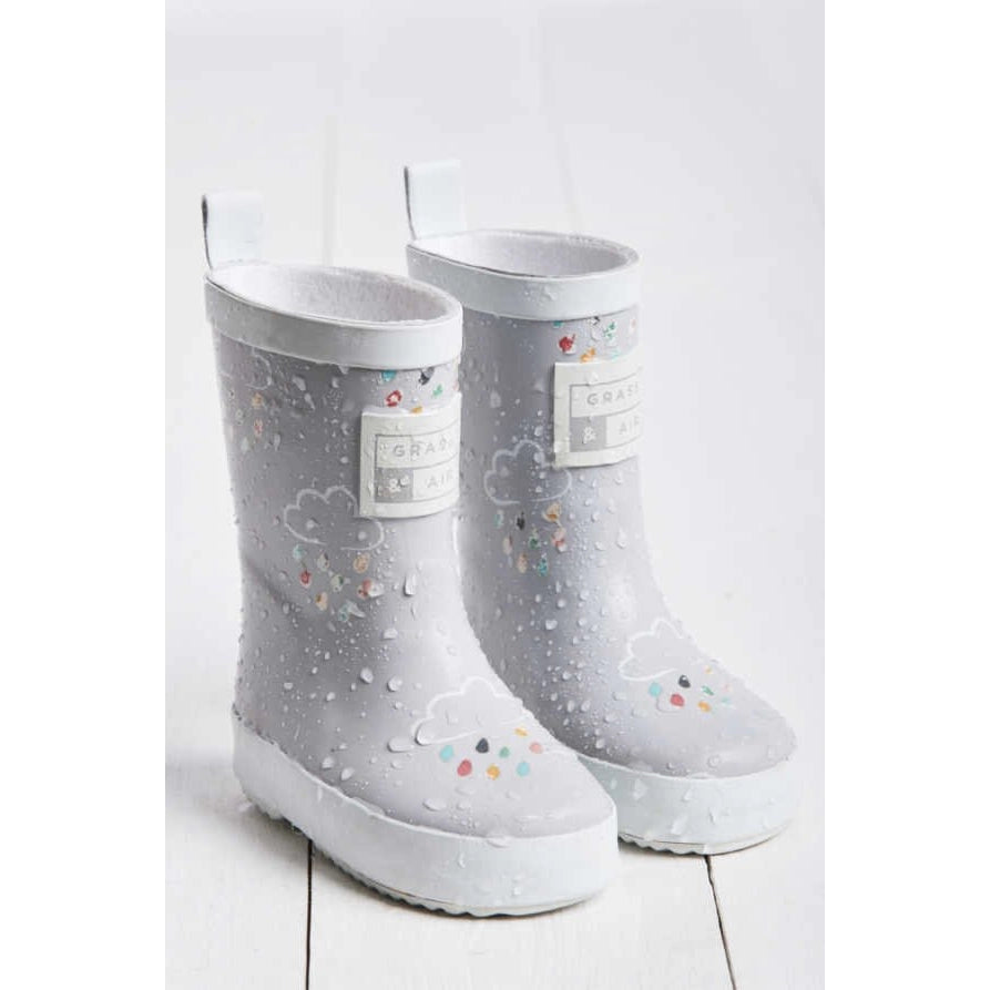Color Changing Rubber Rain Boots | Light Grey