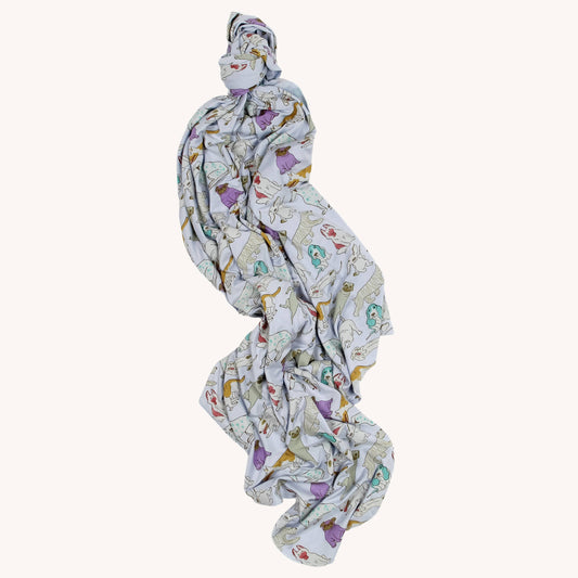 Swaddle | Blue Dog