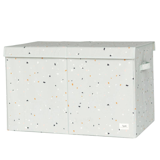 Recycled Fabric Folding Chest | Green Terrazzo