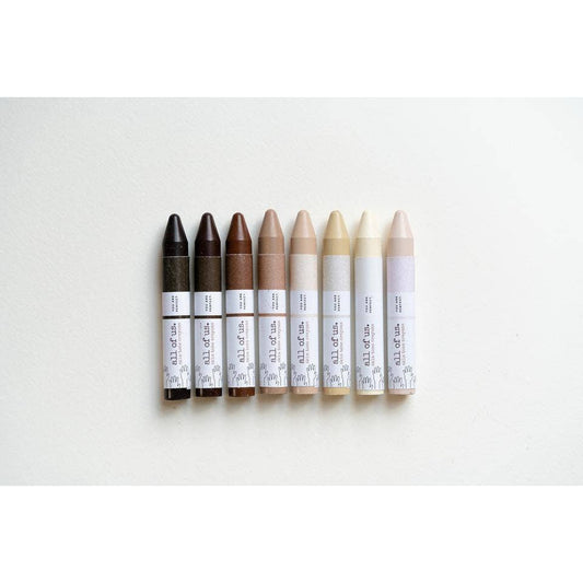 Hand Poured Non-Toxic "All Of Us" Skin Tone Crayons