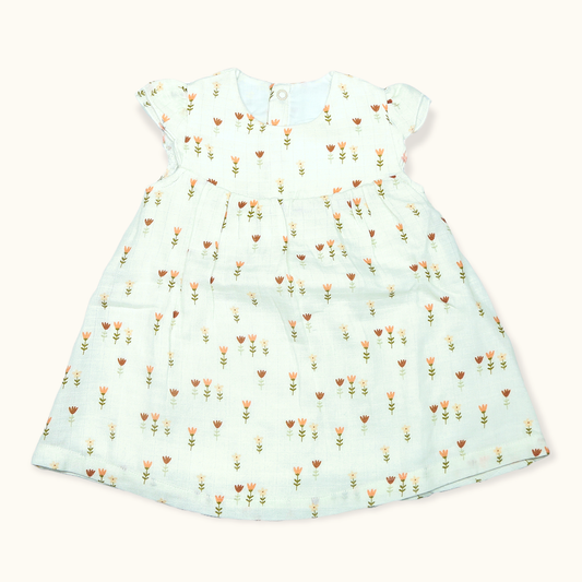Wildflowers Cap Sleeve Baby Dress + Bloomer Set (Organic)