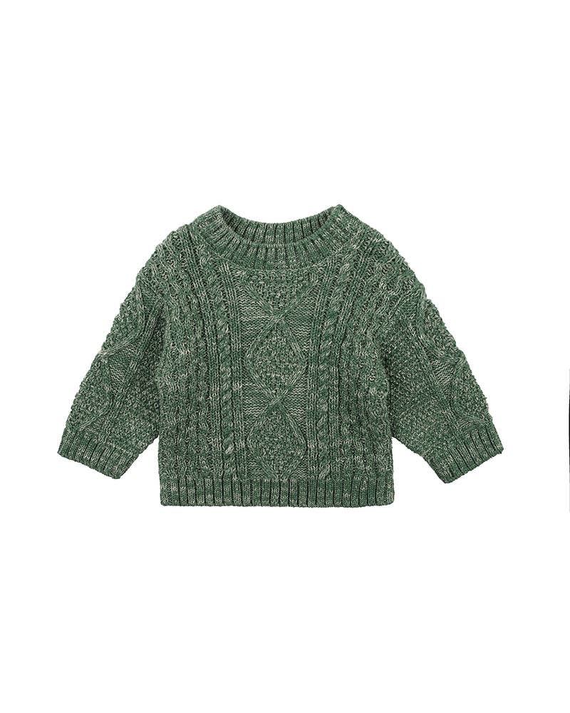 Scout Green Cable-Knit Sweater