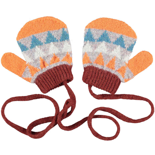 Kids' Patterned Lambswool Mittens - age 2-4 years