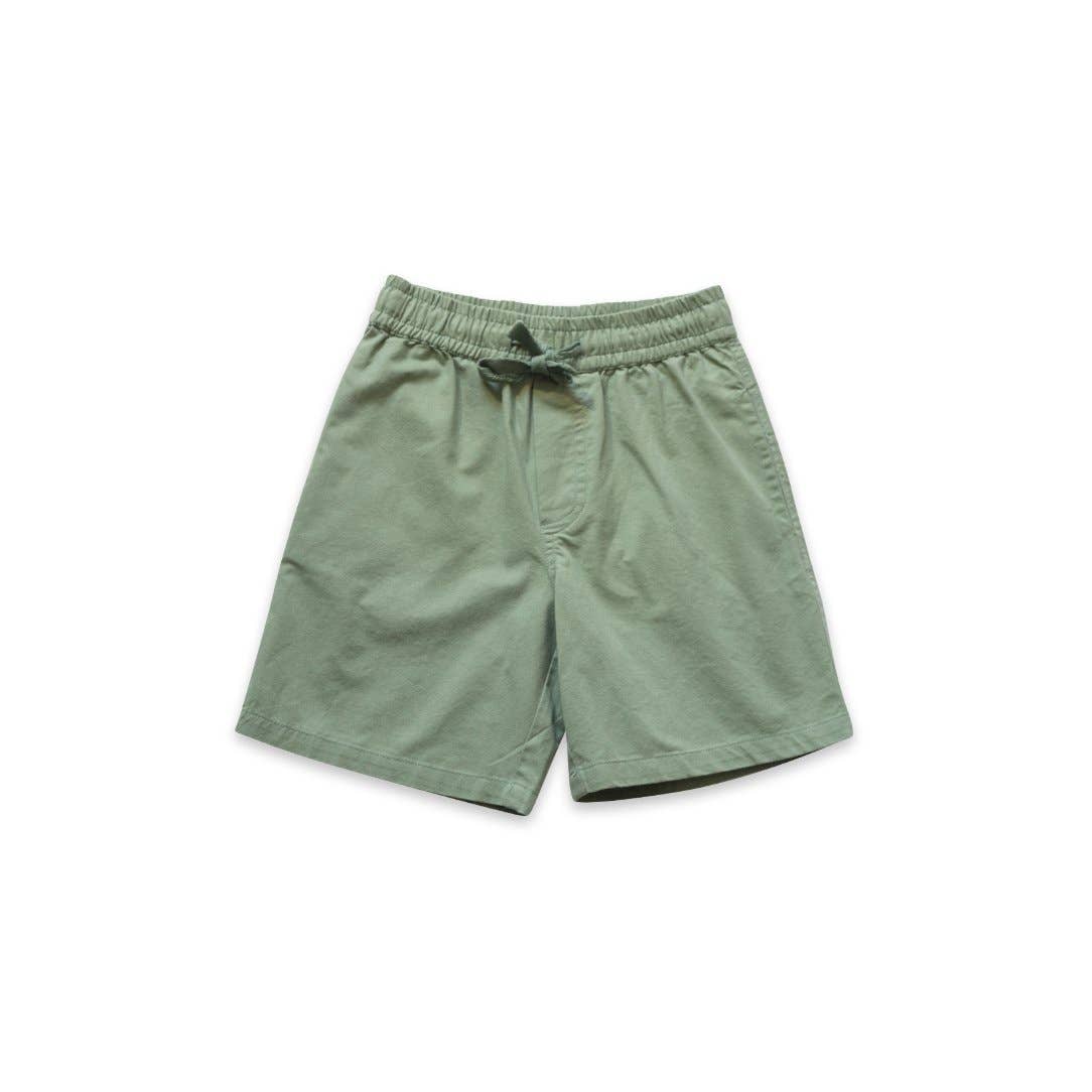 Cotton Pull On Straight Shorts | Sage Green