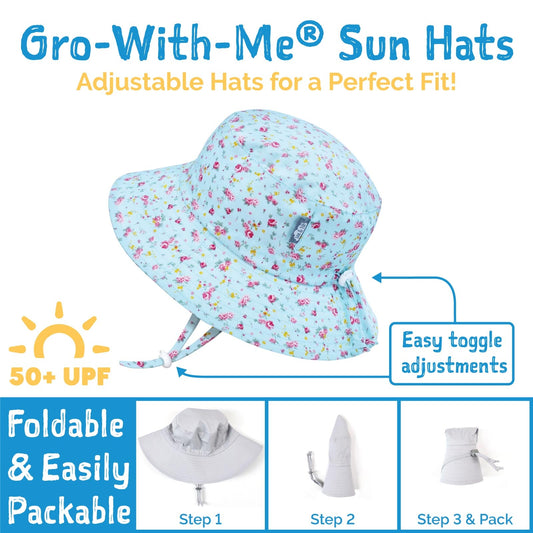 Gro-With-Me 50+ UPF Baby/Toddler Cotton Bucket Sun Hat | Bugs