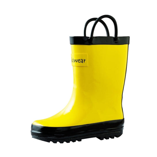 Oaki Loop Handle Rainboots | Yellow + Black