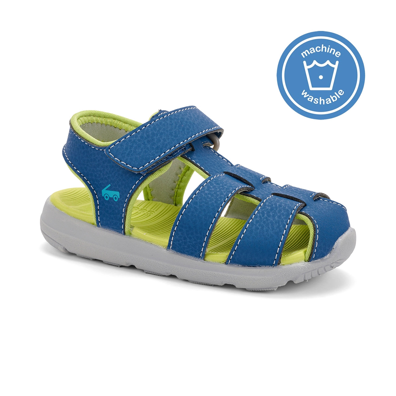 See Kai Run Cyrus Water Friendly FlexiRun Sandals | Blue/Lime
