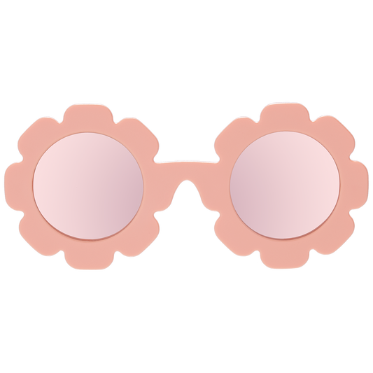 Babiators Polarized Flower Sunglasses | Peachy Keen with Rose Gold Mirrored Lens
