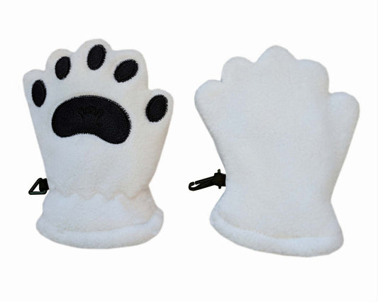 Bearhands Fleece Mittens | Polar White
