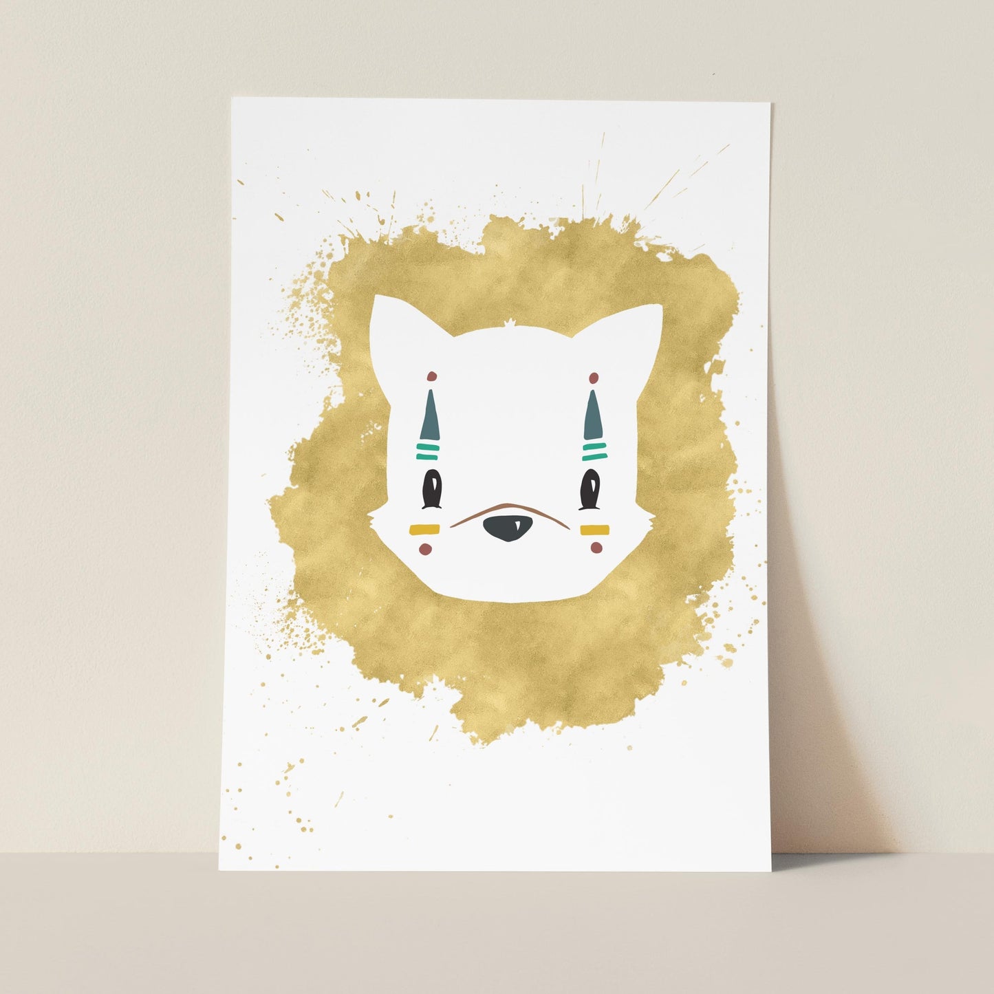 Illustration Art Print + Bamboo Hanger | The Fox Gold