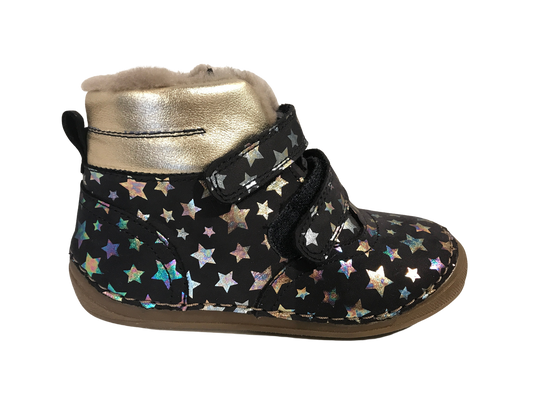 Froddo Toddler and Kids Winter Leather Ankle Boot | Stars
