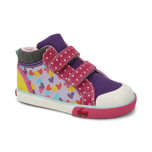 See Kai Run Kya Hightop | Purple Hearts Mix