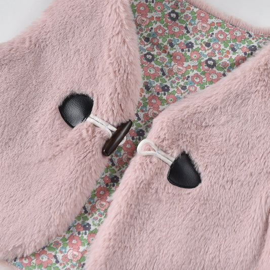 Aimama Faux Fur Monica Vest | Dusty Pink