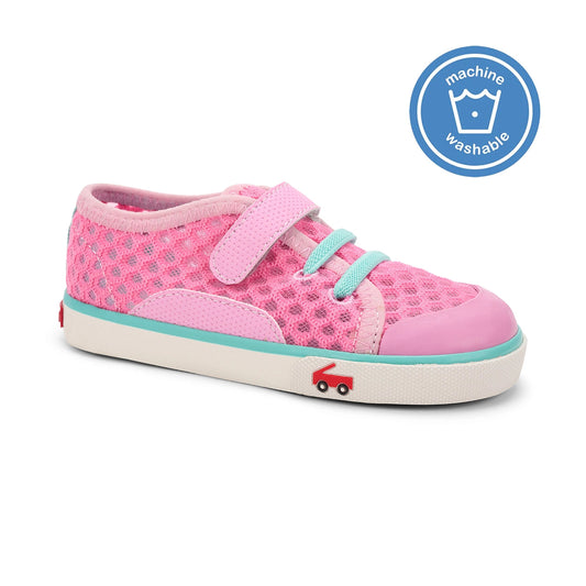 See Kai Run Saylor Water-Friendly Toddler Sneaker | Hot Pink/Mint