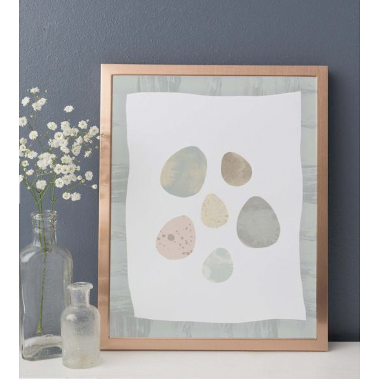 Illustration Art Print + Bamboo Hanger | Eggs Watercolor