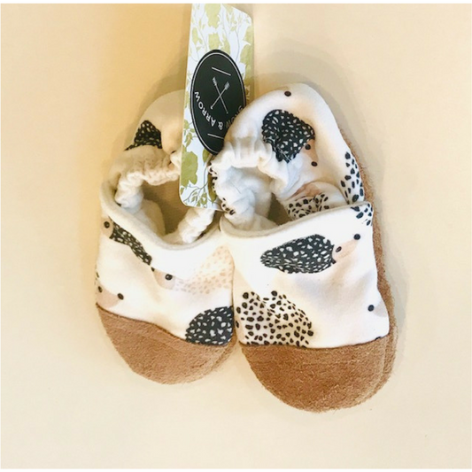 Organic Cotton Infant and Toddler Slippers | Hedgehogs