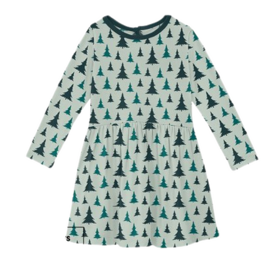 Kickee Pants Long Sleeve Twirl Dress | Aloe Trees