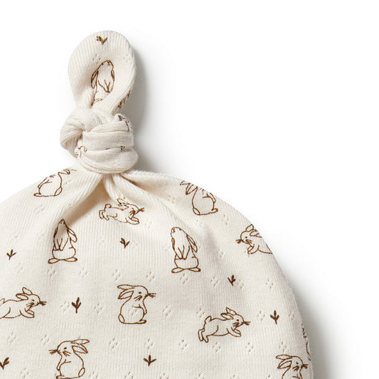 Organic Stripe Knot Hat | Bunny Love