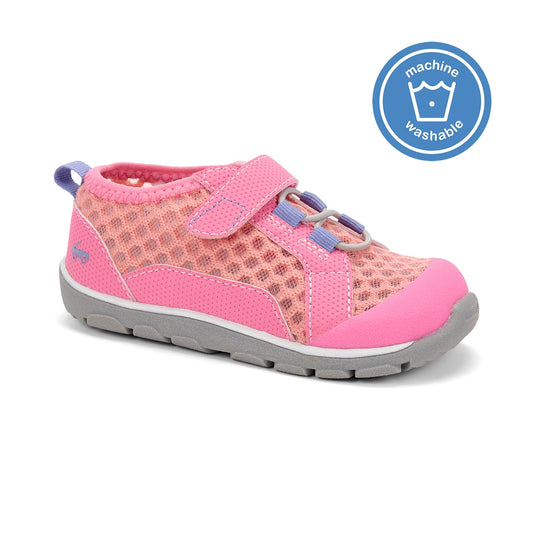 See Kai Run Anker Water-Friendly Toddler Sneaker | Coral/Multi
