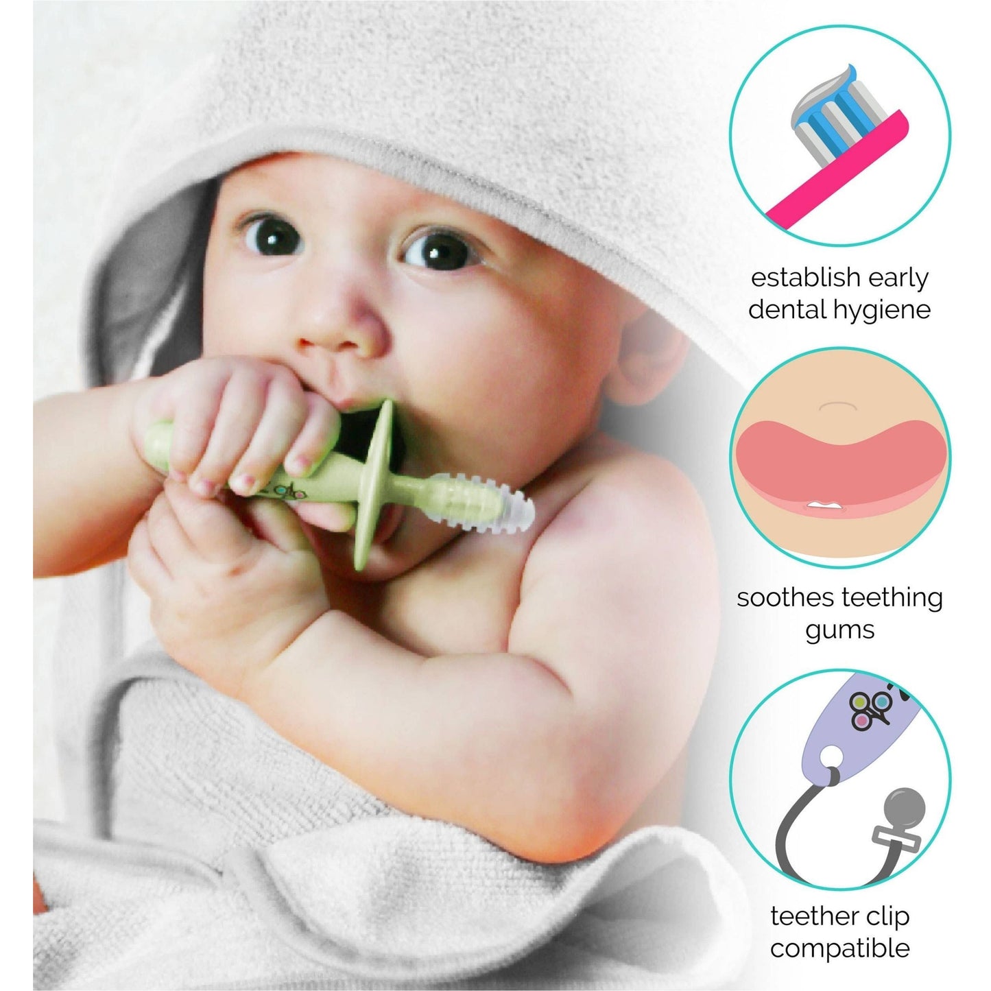 Chubby Gummy Silicone Teether | Blush/Ash