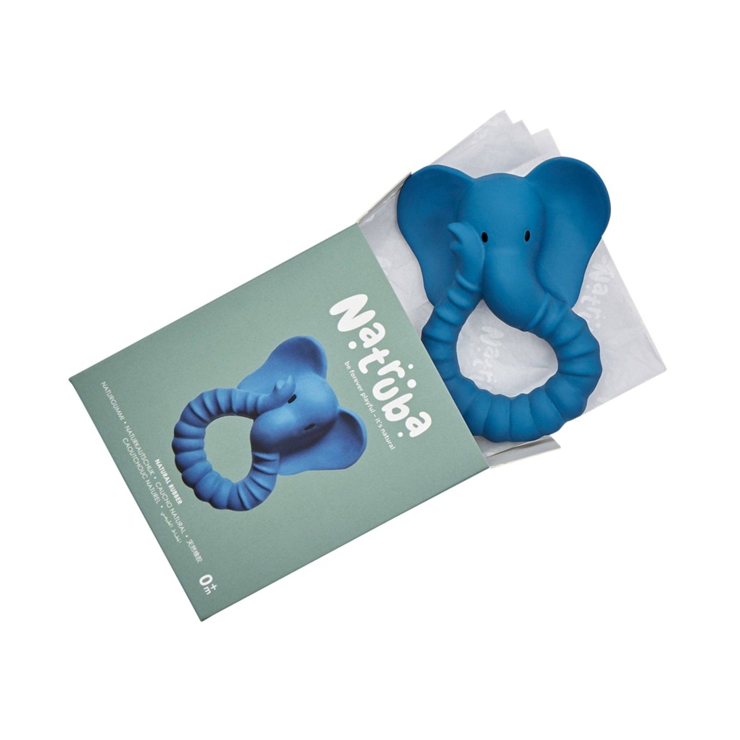 Natural Rubber Teether | Blue Elephant