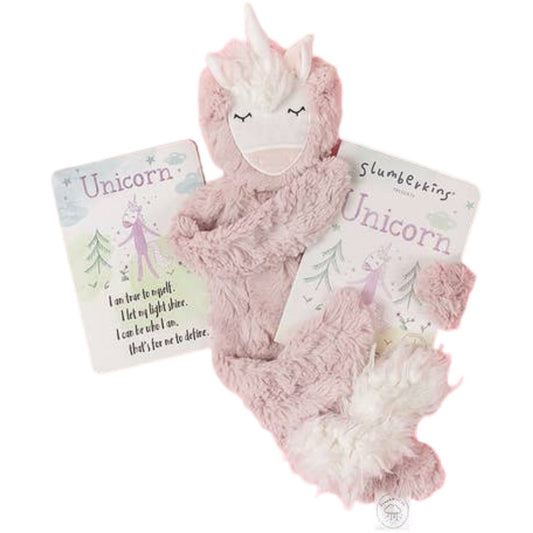Slumberkins Unicorn Snuggler Bundle | Rose