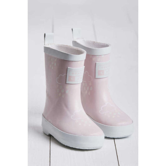 Color Changing Rubber Rain Boots | Baby Pink
