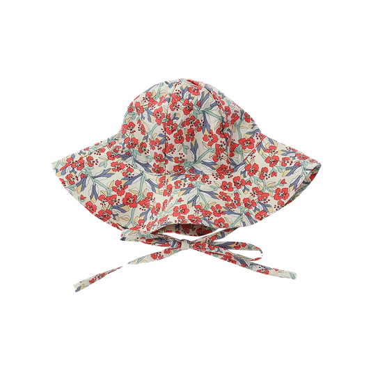 Organic Red Floral Sun Hat