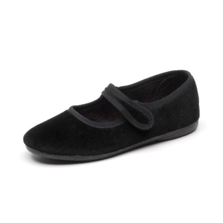 Cienta Velvet Mary Jane Non-Slip Shoe | Black