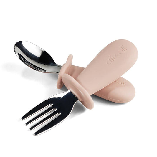 Spoon & Fork Learning Set for Toddlers | Pink 6m+
