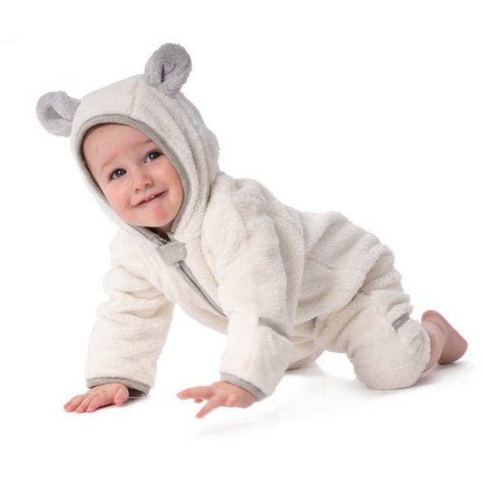 Baby DeeDee Furry Bear Bunting | Ivory