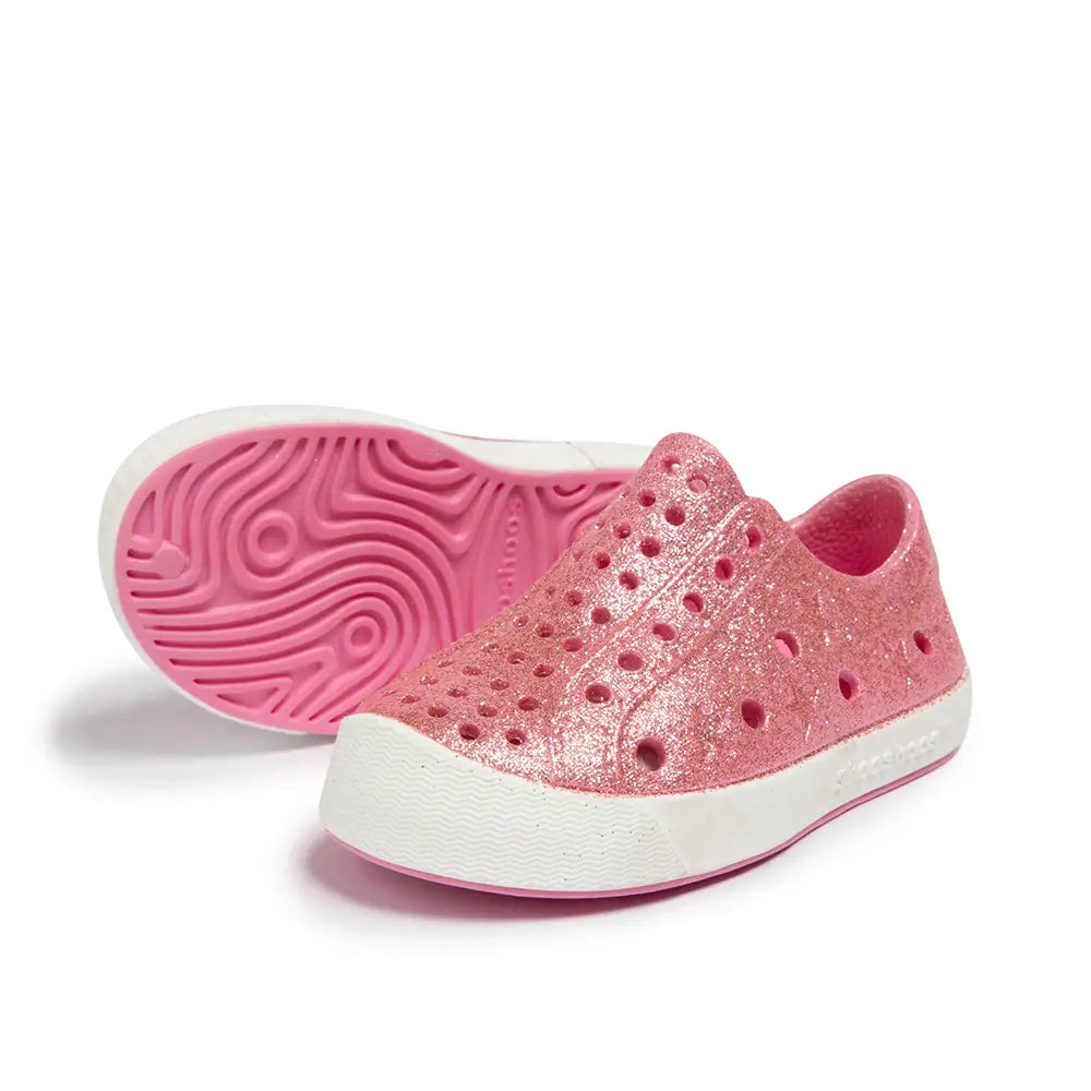 Waterproof Play Sneaker | Pink Glitter Prism