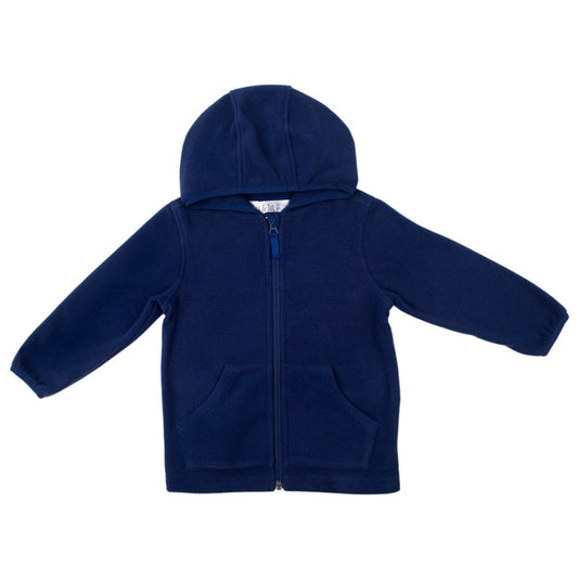 Jan & Jul Hooded Fleece Zippered Jacket | Navy