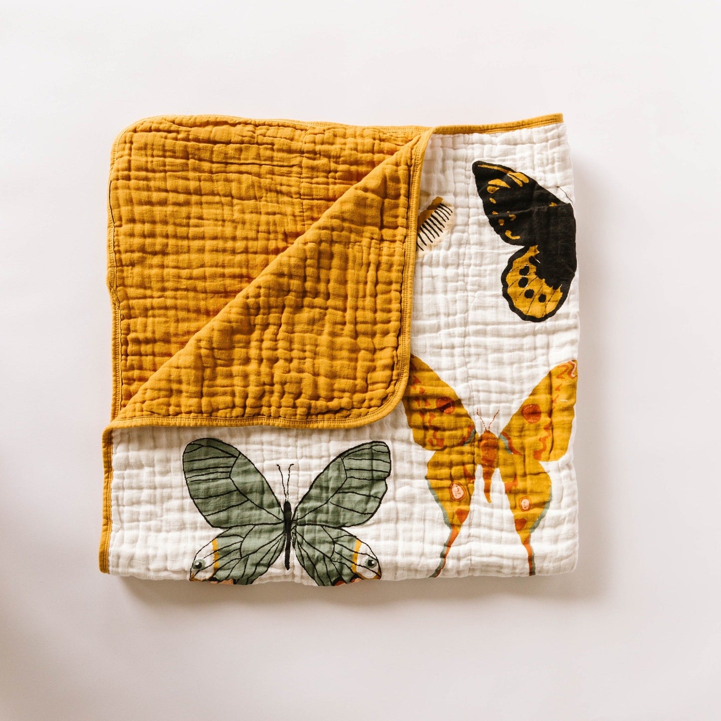 Muslin Reversible Quilt | Butterfly