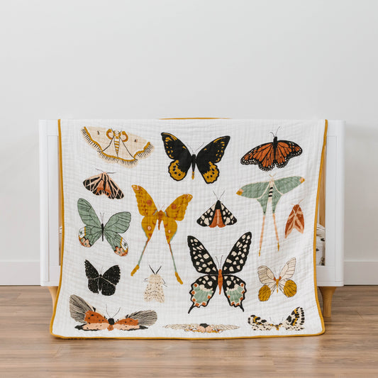 Muslin Reversible Quilt | Butterfly