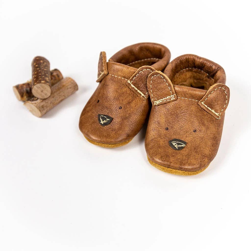 Russet Bear Critters Leather Shoes Baby Bootie & Boy Toddler