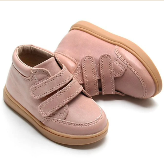 Leather High Top Sneaker | Rose Cloud - 9