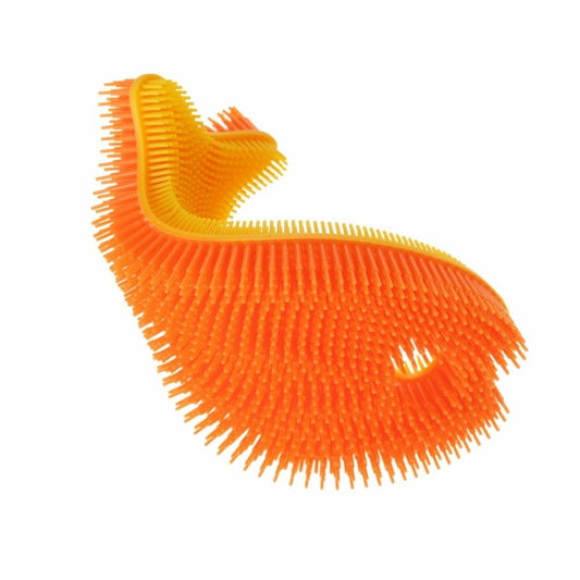 Silicone Fish Bath Scrub for Babies and Toddlers | Yellow/Orange