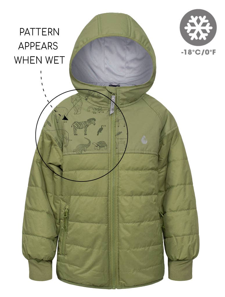 Hydracloud Puffer Jacket - Olive | Waterproof Windproof Eco