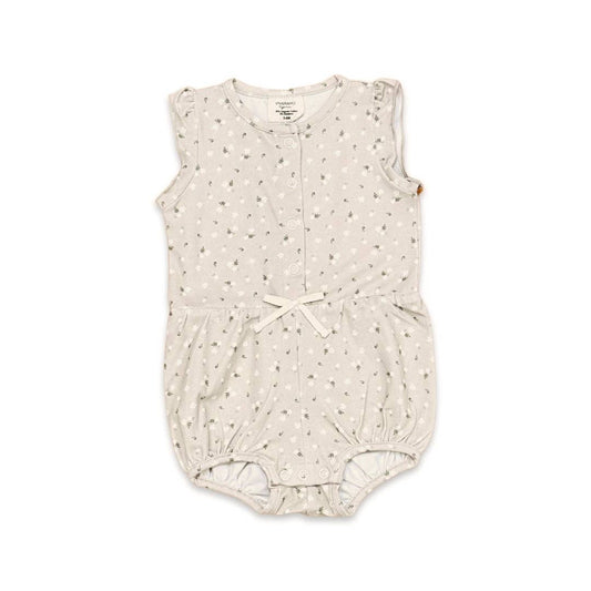 Ditsy Floral Ruffle Playsuit Short Romper (Organic Jersey)