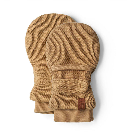 Organic Cotton Knit Stay-On Mitts | Acorn