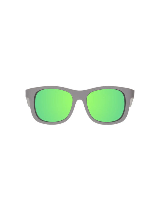 Babiators Navigator Polarized Sunglasses | Graphite Gray with Green Mirrored Lens