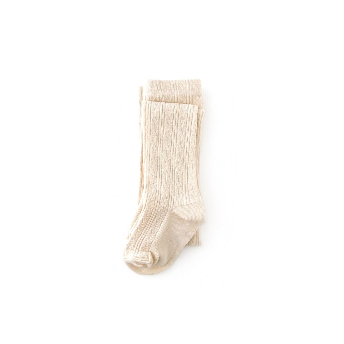 Cotton Cable Knit Tights | Vanilla